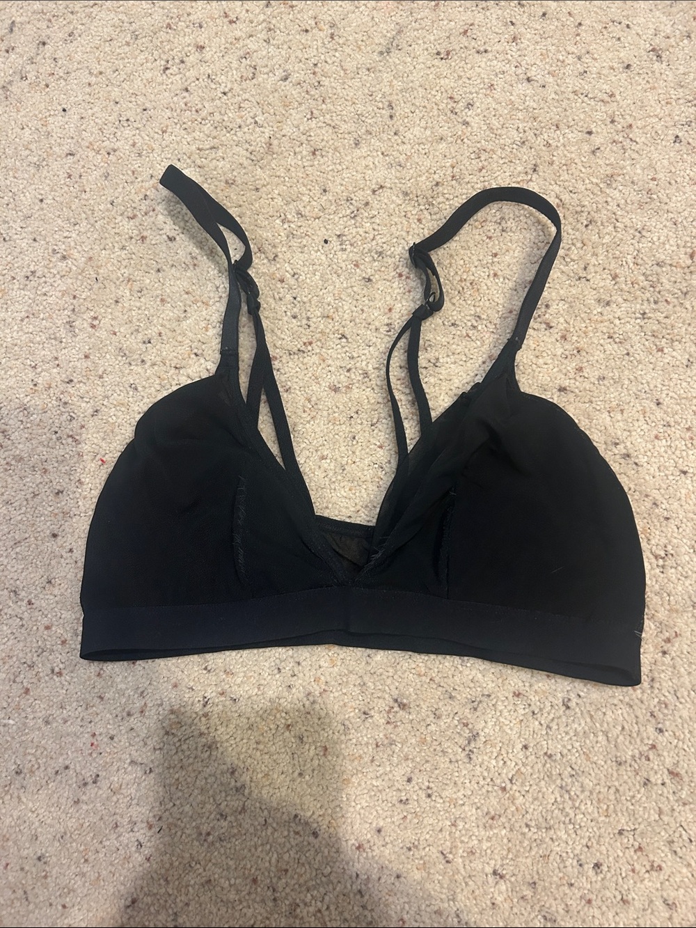 Auden Black Sheer Bralette with Adjustable Straps